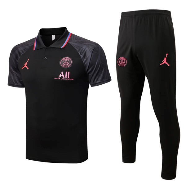 Polo PSG Conjunto Completo 2022/23 Negro Gris